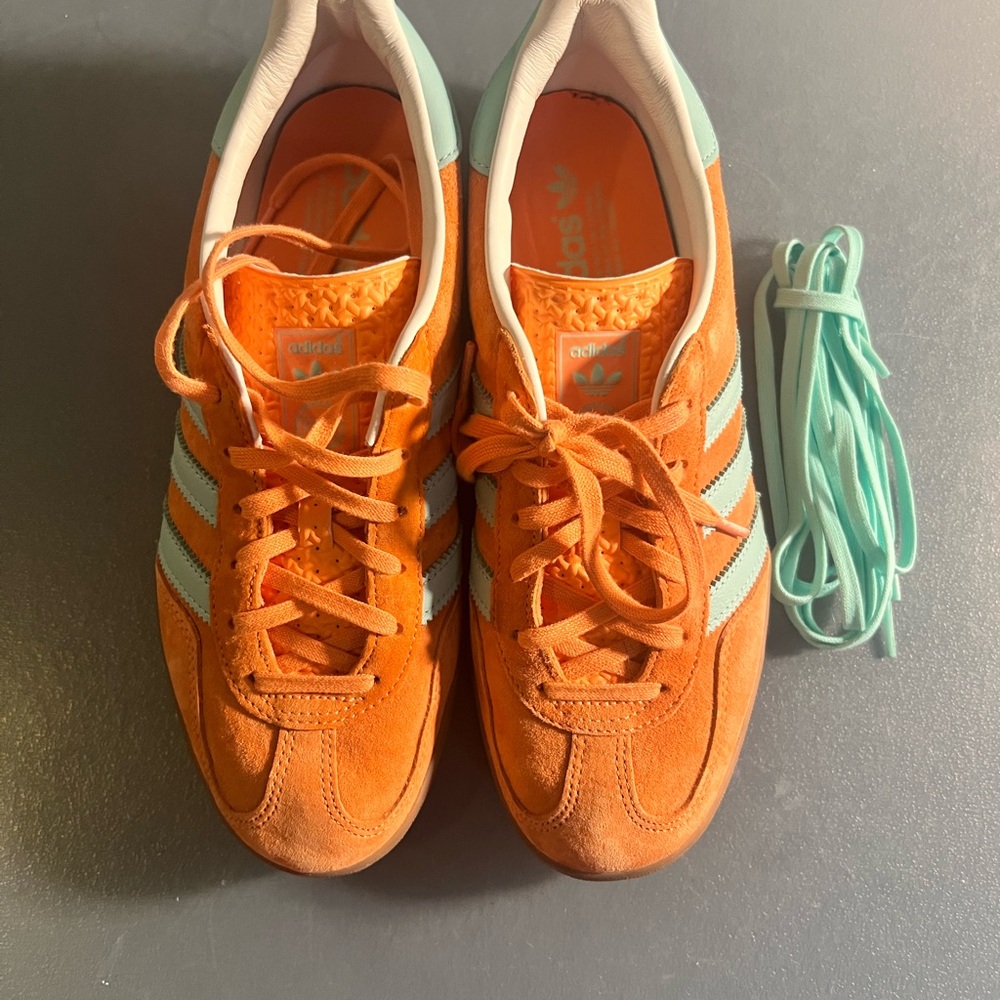 Adidas Bright Orange Sneakers with White Accents